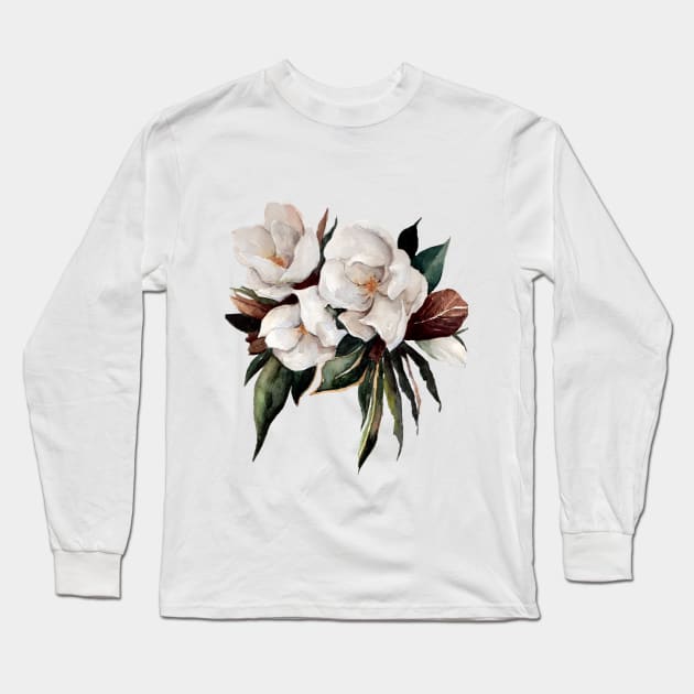 Magnolia Long Sleeve T-Shirt by artofsuff